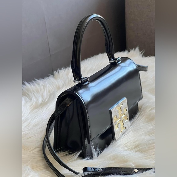 💰SOLD - 148865 - Tory Burch T Monogram Bon Bon Spazzolato Mini Top-handle Bag - Picture 2 of 13